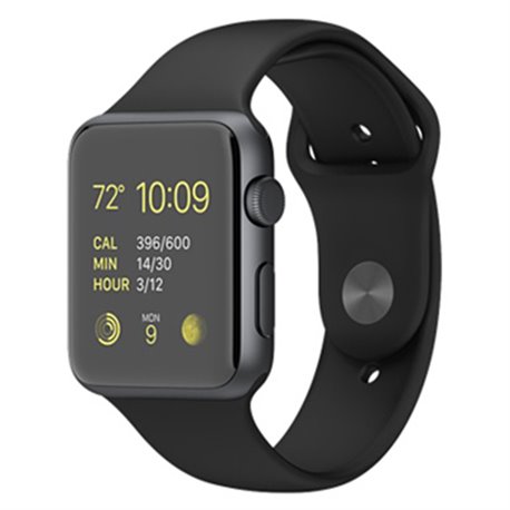 MJ3T2 Apple Watch Sport boîtier de 42mm en aluminium avec Bracelet Sport Noir