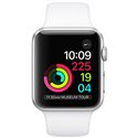 MNNG2 Apple Watch Série 1 (38mm) Boîtier en aluminium argent avec Bracelet Sport blanc (late 2017)