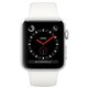 MQLV2 Apple Watch Series 3 boîtier en acier de 38mm avec Bracelet Sport blanc coton Cellular (late 2017)