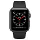 MQKG2 Apple Watch Series 3 boîtier en aluminium gris sidéral de 38mm avec Bracelet Sport noir Cellular (late 2017)