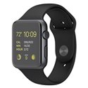 MJ3T2 Apple Watch Sport boîtier de 42mm en aluminium avec Bracelet Sport Noir