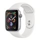 MU642 Apple Watch Series 4 GPS boîtier en aluminium argent de 40mm avec Bracelet Sport blanc (late 2018)