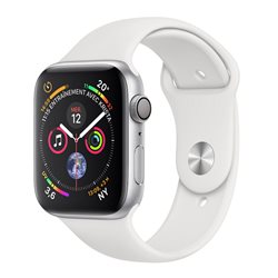 MU642 Apple Watch Series 4 GPS boîtier en aluminium argent de 40mm avec Bracelet Sport blanc (late 2018)