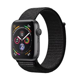 MU672 Apple Watch Series 4 GPS boîtier en aluminium gris sidéral de 40mm avec Boucle Sport noir (late 2018)