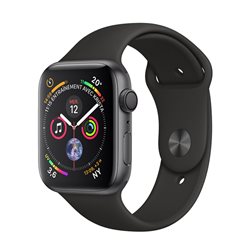 MU6D2 Apple Watch Series 4 GPS boîtier en aluminium gris sidéral de 44mm avec Bracelet Sport noir (late 2018)